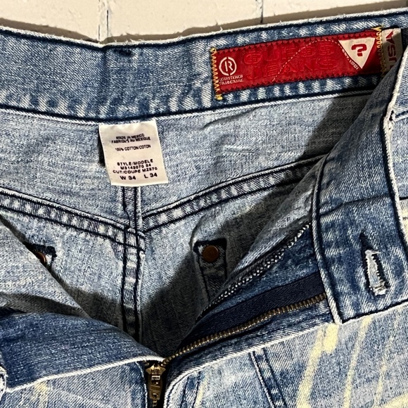 Guess Jeans Flare Bleach Fade Vintage Wash 100% cotton - Picture 3 of 3